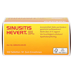SINUSITIS HEVERT SL Tabletten 100 Stück N1 - Unterseite