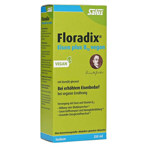 Floradix Eisen plus B12 vegan Tonikum 250 Milliliter