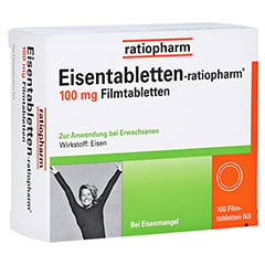 Eisentabletten-ratiopharm® 100mg 100 Stück N3