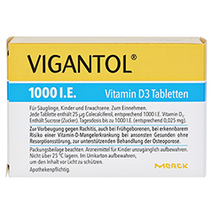 VIGANTOL 1.000 I.E. Vitamin D3 Tabletten 400 Stck - Rckseite