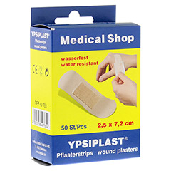 PFLASTERSTRIPS YPSIPLAST wasserfest 2,5x7,2 cm 50 Stück