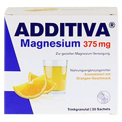 ADDITIVA Magnesium 375 mg Sachets Orange 20 Stck - Vorderseite