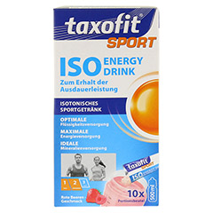TAXOFIT Sport Iso Energy Drink rote Beeren Port.B. 10 Stck - Vorderseite