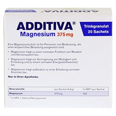 ADDITIVA Magnesium 375 mg Sachets Orange 20 Stck - Rckseite
