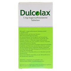 Dulcolax Dragees 5mg 100 Stck N3 - Rckseite