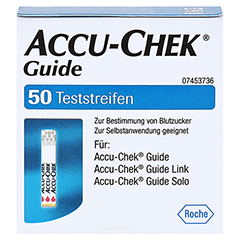ACCU-CHEK Guide Teststreifen 1x50 Stück - Vorderseite
