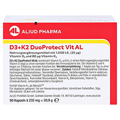 D3+K2 DuoProtect Vit AL 1000 I.E./80 µg Kapseln 90 Stück - Rückseite