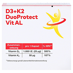 D3+K2 DuoProtect Vit AL 1000 I.E./80 µg Kapseln 90 Stück - Oberseite
