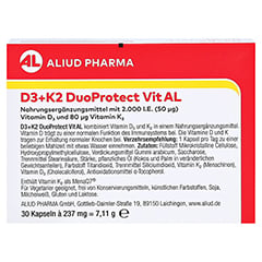 D3+K2 DuoProtect Vit AL 2000 I.E./80 g Kapseln 30 Stck - Rckseite
