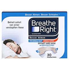 BESSER Atmen Breathe Right Nasenpfl.normal beige 30 Stck - Vorderseite