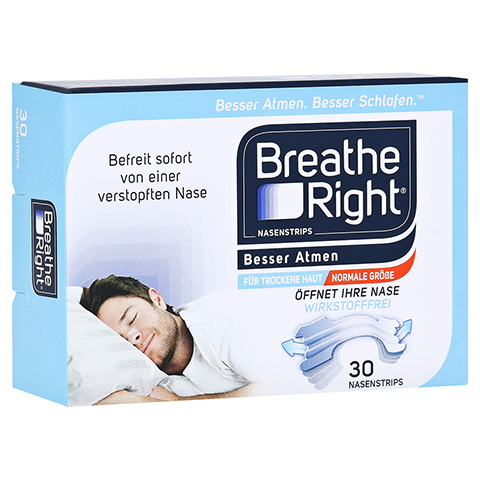 BESSER Atmen Breathe Right Nasenpfl.normal transp. 30 Stck