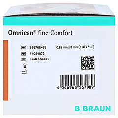 OMNICAN fine Comfort Pen Kanüle 31 Gx8 mm a 100 St 1 Packung - Oberseite