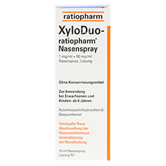 XYLODUO-ratio.Nasenspr.1 mg/ml+50 mg/ml o.K. 10 Milliliter N1 - Rckseite
