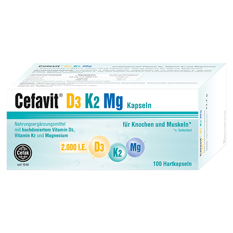 Cefavit D3 K2 Mg 2.000 I.E. Hartkapseln 100 Stck