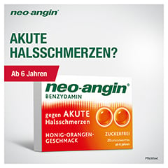 Neo-angin Benzydamin gegen akute Halsschmerzen Honig-Orangengeschmack 3mg 20 Stck N1 - Info 1