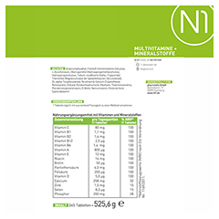 N1 Multivitamine+Mineralstoffe Tabletten 365 Stck - Info 3