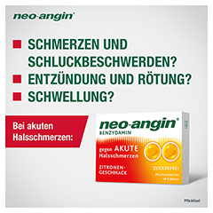 Neo-Angin Benzydamin gegen akute Halsschmerzen Zitronengeschmack 3mg 20 Stück N1 - Info 7