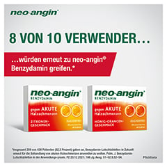 Neo-angin Benzydamin gegen akute Halsschmerzen Honig-Orangengeschmack 3mg 20 Stck N1 - Info 8