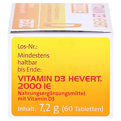 Vitamin D3 Hevert 2.000 I.E. Tabletten 60 Stück - Rechte Seite
