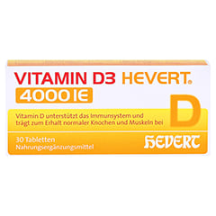 Vitamin D3 Hevert 4.000 I.E. Tabletten 30 Stück - Vorderseite