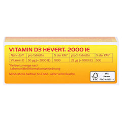 Vitamin D3 Hevert 2.000 I.E. Tabletten 60 Stück - Oberseite