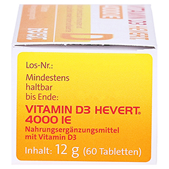 Vitamin D3 Hevert 4.000 I.E. Tabletten 60 Stück - Rechte Seite