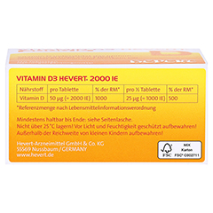 Vitamin D3 Hevert 2.000 I.E. Tabletten 120 Stück - Unterseite