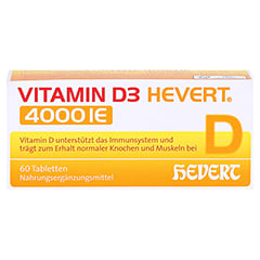 Vitamin D3 Hevert 4.000 I.E. Tabletten 60 Stück - Vorderseite