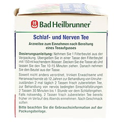 BAD HEILBRUNNER Schlaf- und Nerven Tee Filterbeut. 8x1.75 Gramm - Rechte Seite