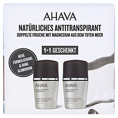 AHAVA Mineral Roll-on Deodorant men Duo 2x50 Milliliter - Vorderseite