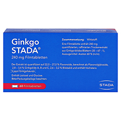 Ginkgo STADA 240mg 60 Stck N2 - Rckseite