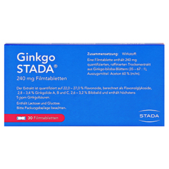 Ginkgo STADA 240mg 30 Stck N1 - Rckseite