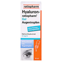 HYALURON-RATIOPHARM Gel Augentropfen 10 Milliliter - Vorderseite