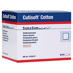 CUTISOFT Cotton Kompr.5x5 cm steril 12fach 25x2 Stück