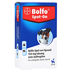 BOLFO Spot-On Fipronil 134 mg Lsg.f.mittelgr.Hunde 3 Stck