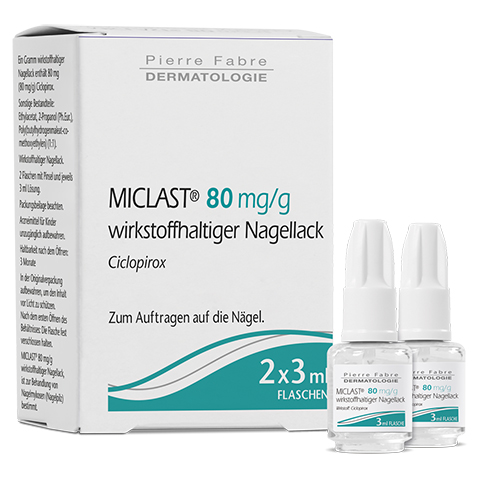 MICLAST 80 mg/g wirkstoffhaltiger Nagellack 2x3 Milliliter N2