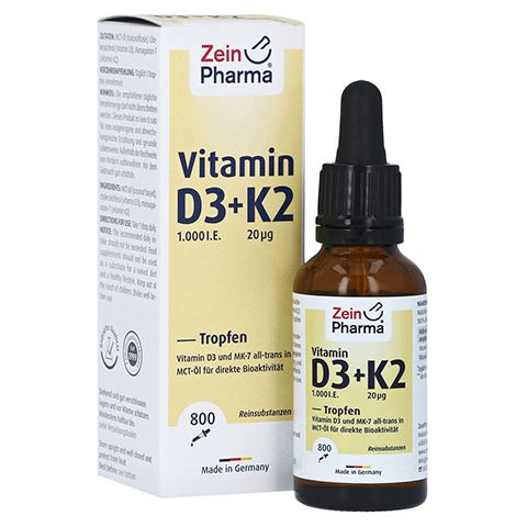 VITAMIN D3+K2 MK-7 Tropfen z.Einnehmen hochdosiert 25 Milliliter
