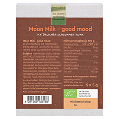 HERBARIA Moon Milk good mood Bio Pulver 5x5 Gramm - Rückseite