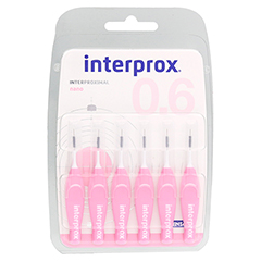 INTERPROX reg nano rosa Interdentalbürste Blister 6 Stück