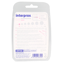 INTERPROX reg nano rosa Interdentalbürste Blister 6 Stück - Rückseite