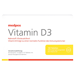 medpex Vitamin D3 100 Stck - Vorderseite