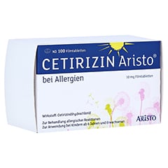 Cetirizin Aristo bei Allergien 10mg 100 Stück N3