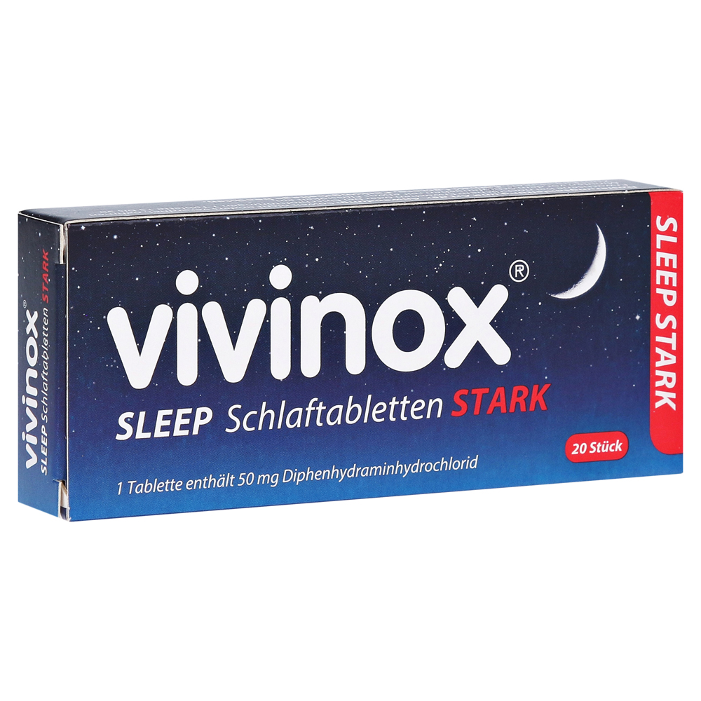 Vivinox SLEEP Schlaftabletten stark bei Schlafstörungen & Einschlafproblemen Tabletten 20 Stück