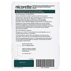 nicorette freshmint 2 mg Lutschtabletten gepresst 20 Stück - Rückseite