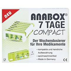 ANABOX Compact 7 Tage Wochendosierer grn/wei 1 Stck - Vorderseite