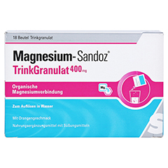 MAGNESIUM SANDOZ Trinkgranulat 400 mg Beutel 18 Stck - Vorderseite