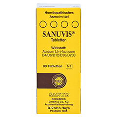 SANUVIS Tabletten 80 Stck N1 - Vorderseite