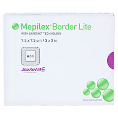 MEPILEX Border Lite Schaumverb.7,5x7,5 cm steril 5 Stck - Vorderseite