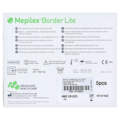 MEPILEX Border Lite Schaumverb.7,5x7,5 cm steril 5 Stck - Rckseite