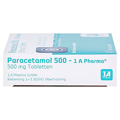 Paracetamol 500-1A Pharma 10 Stück N1 - Linke Seite
